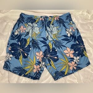 George L Blue Swim Trunks